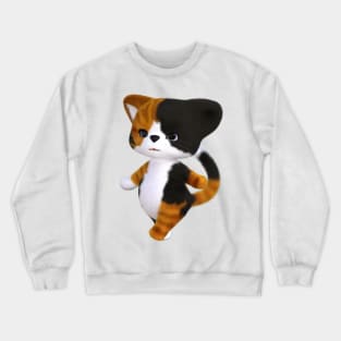 3D rendering of an adorable Calico Kitten Crewneck Sweatshirt